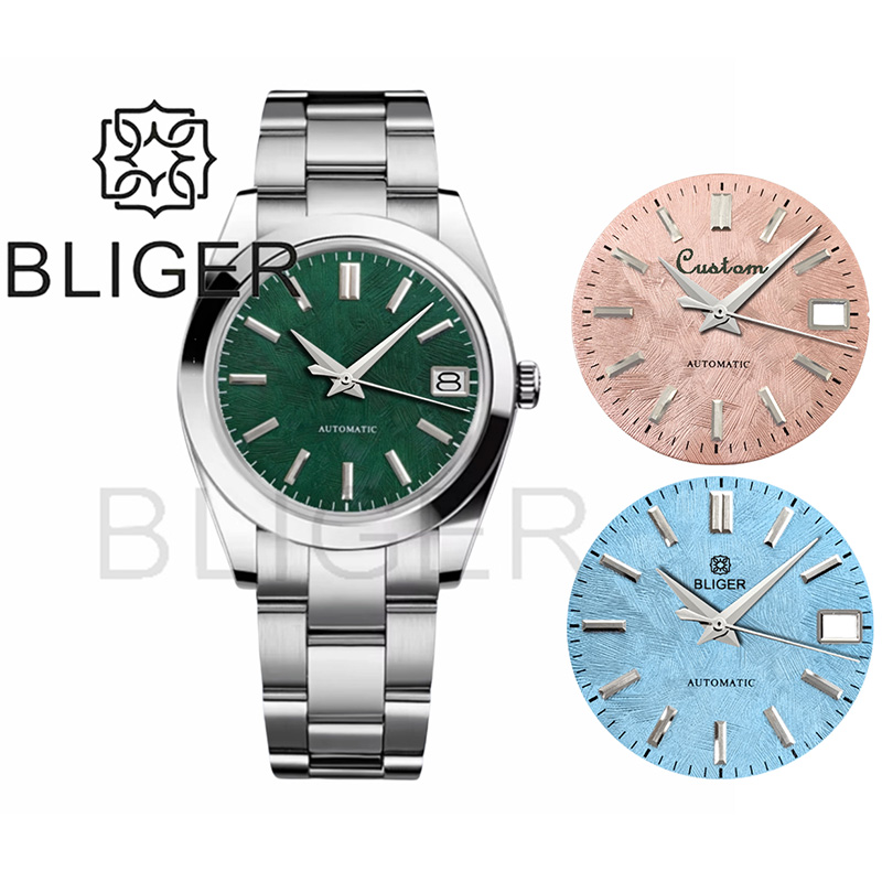 Luxury Watch German - BLIGER 36mm39mm logo personnalisé cadran vert