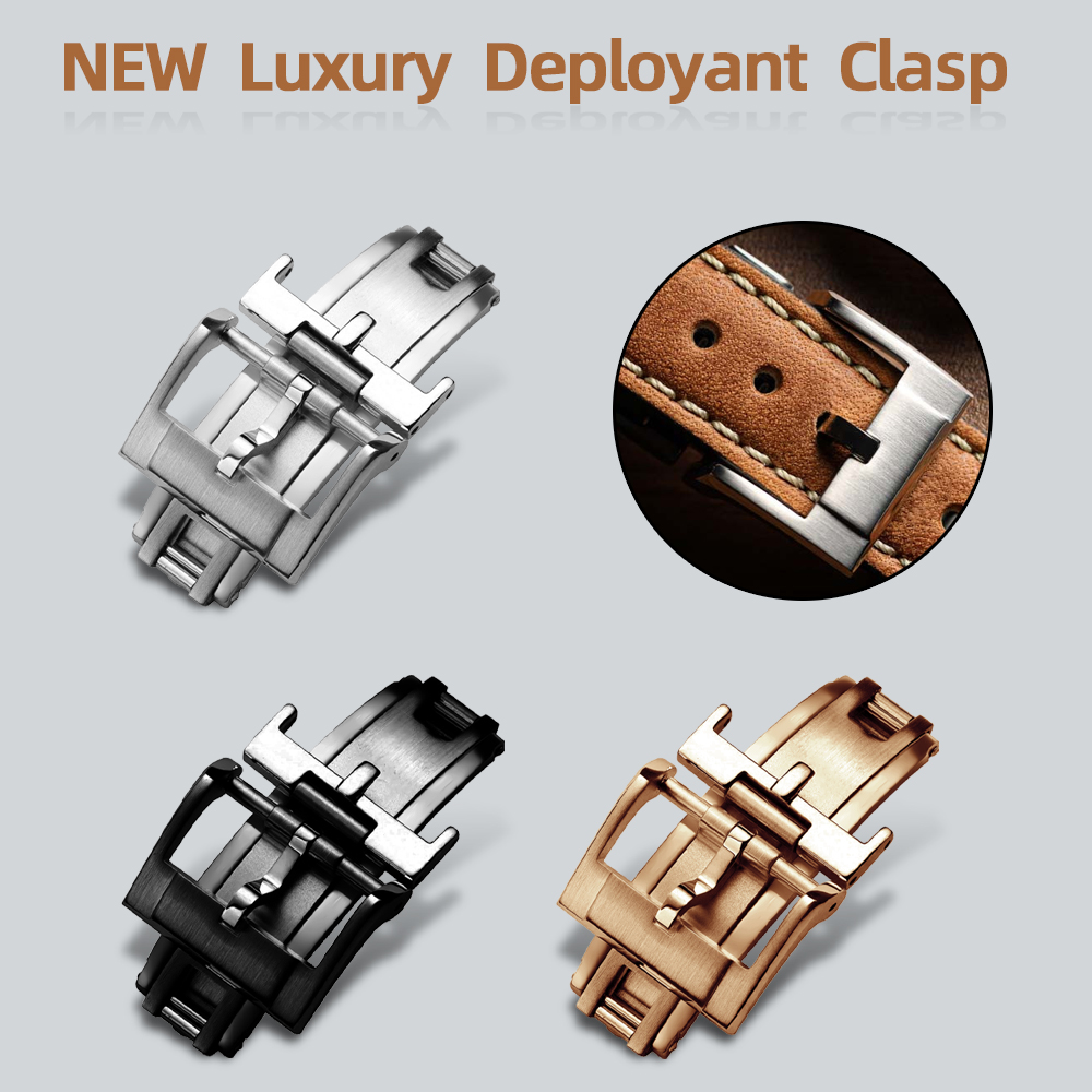 Quiet Luxury Watch - NOUVEAU Fermoir Déployant de Luxe 16mm