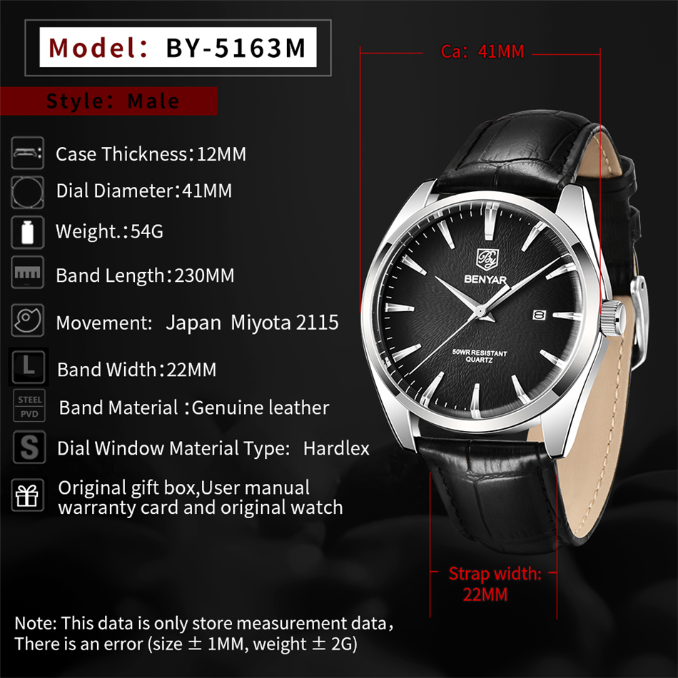 Benyar 5163 Top marque de luxe - Luxury Watch German avis et prix