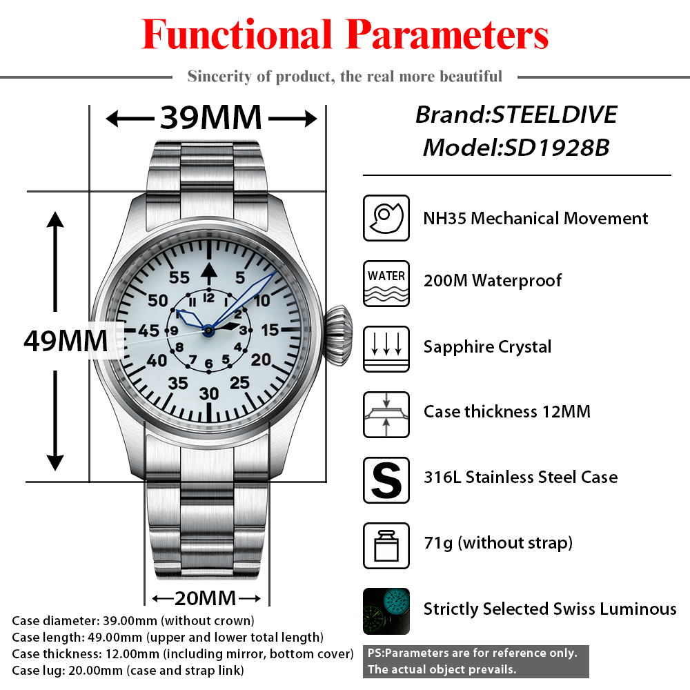 STEELDIVE-Montre-Bracelet Méca - Luxury Watch German avis et prix